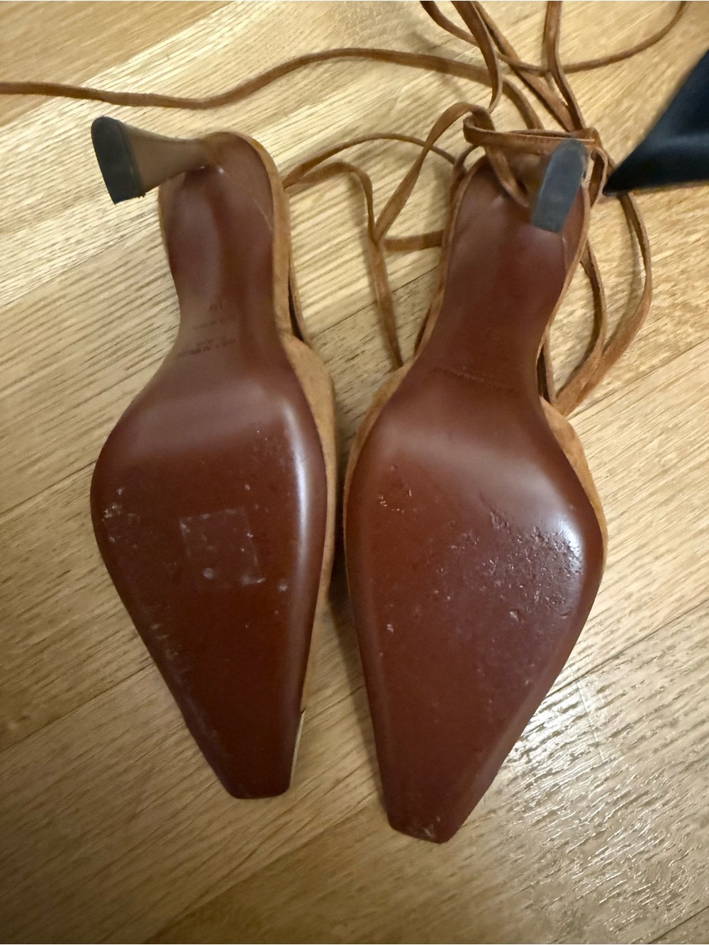 SAINT LAURENT Blade 105 Slingback Pump In Brown Suede - Picture 6 of 6